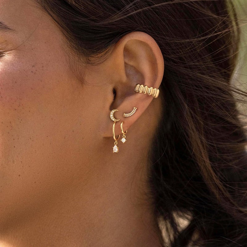 MYEARS Women Ear Cuff Earring Gold Non Pierced Ear Cartilage Clip on Wrap Hoop 14K Gold Filled Tiny Boho Beach Simple Minimalist Delicate Handmade Hypoallergenic Jewelry Gift-Sold as Single/Pair - Image 3